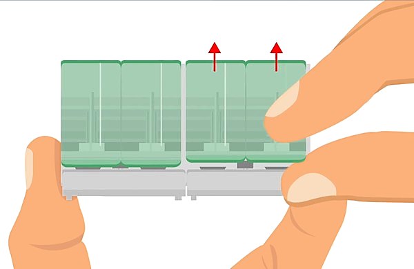 Step 1: Flip open the lids